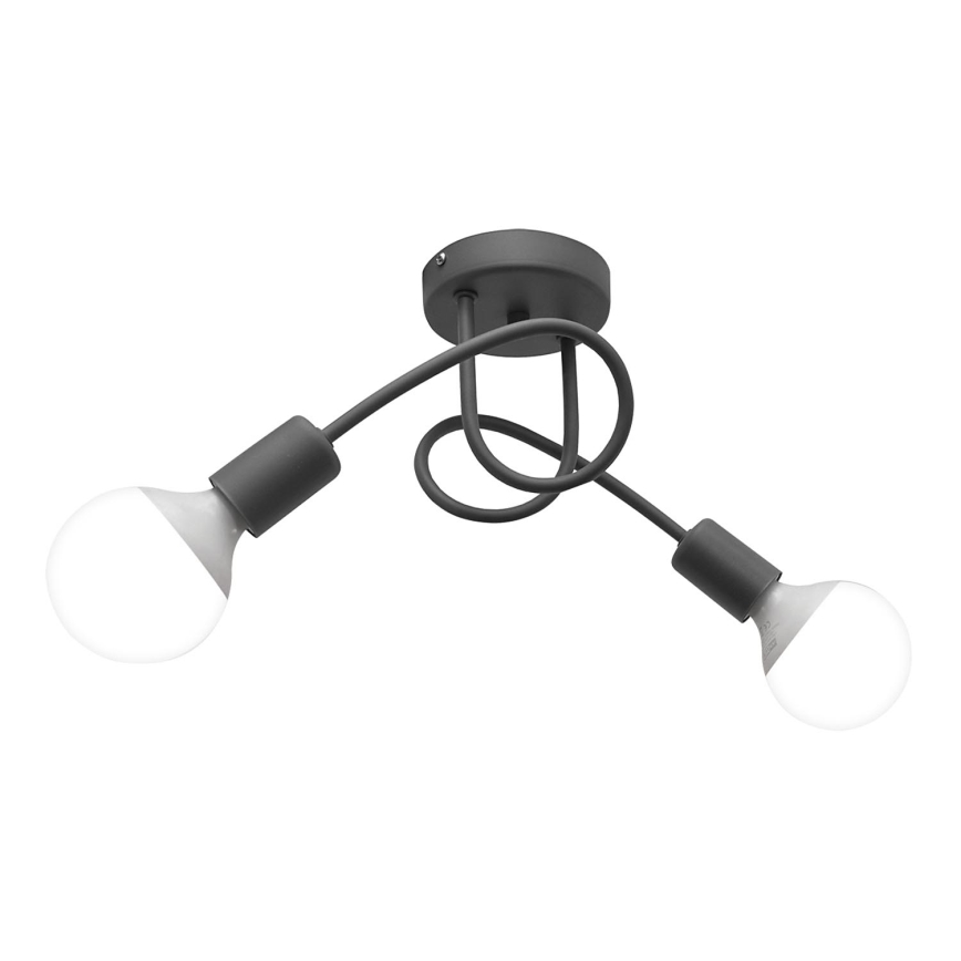 Lasten pinta-asennettava kattovalaisin OXFORD 2xE27/15W/230V harmaa