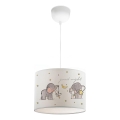 Lasten riippuvalaisin CANDY 1xE27/40W/230V valkoinen/beige