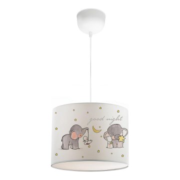 Lasten riippuvalaisin CANDY 1xE27/40W/230V valkoinen/beige