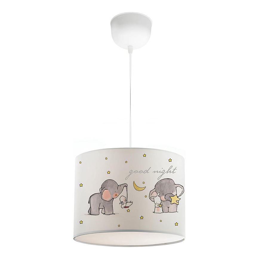 Lasten riippuvalaisin CANDY 1xE27/40W/230V valkoinen/beige