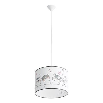 Lasten riipuskattokruunu johdossa CAT 1xE27/15W/230V halkaisija 40 cm kissa