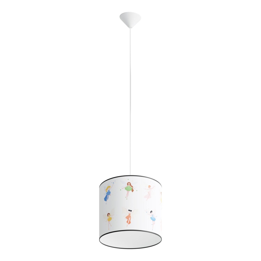 Lasten riipuskattokruunu johdossa FAIRY 1xE27/15W/230V halkaisija 30 cm keiju