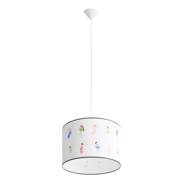 Lasten riipuskattokruunu johdossa FAIRY 1xE27/15W/230V halkaisija 40 cm keiju