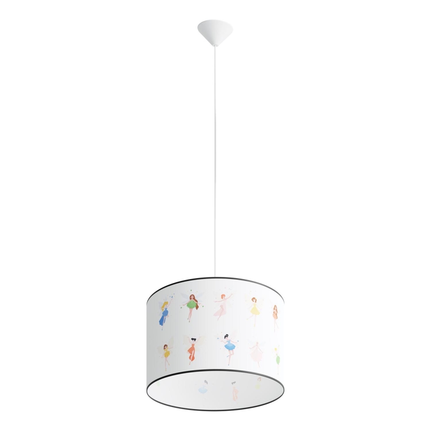 Lasten riipuskattokruunu johdossa FAIRY 1xE27/15W/230V halkaisija 40 cm keiju