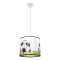 Lasten riipuskattokruunu johdossa FOOTBALL 1xE27/15W/230V halkaisija 30 cm jalkapallo