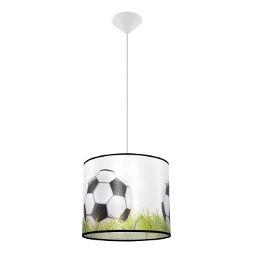 Lasten riipuskattokruunu johdossa FOOTBALL 1xE27/15W/230V halkaisija 30 cm jalkapallo