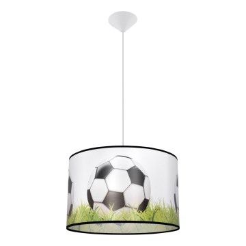Lasten riipuskattokruunu johdossa FOOTBALL 1xE27/15W/230V halkaisija 40 cm jalkapallo