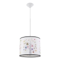 Lasten riipuskattokruunu johdossa OWLS 1xE27/15W/230V halkaisija 30 cm pöllöt
