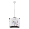 Lasten riipuskattokruunu johdossa OWLS 1xE27/15W/230V halkaisija 40 cm pöllöt