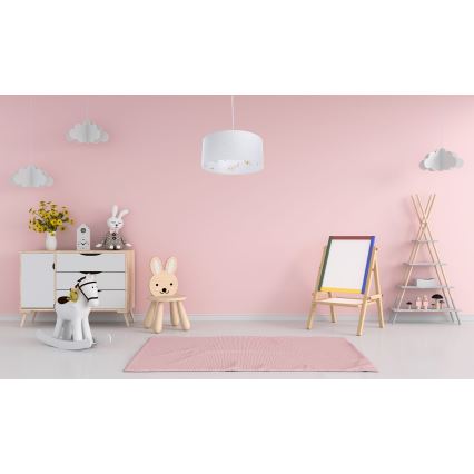 Lasten riipuskattokruunu johdossa SWEET DREAMS 1xE27/60W/230V halkaisija 30 cm