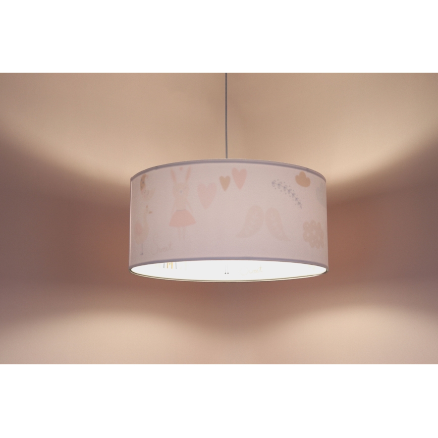 Lasten riipuskattokruunu johdossa SWEET DREAMS 1xE27/60W/230V halkaisija 30 cm
