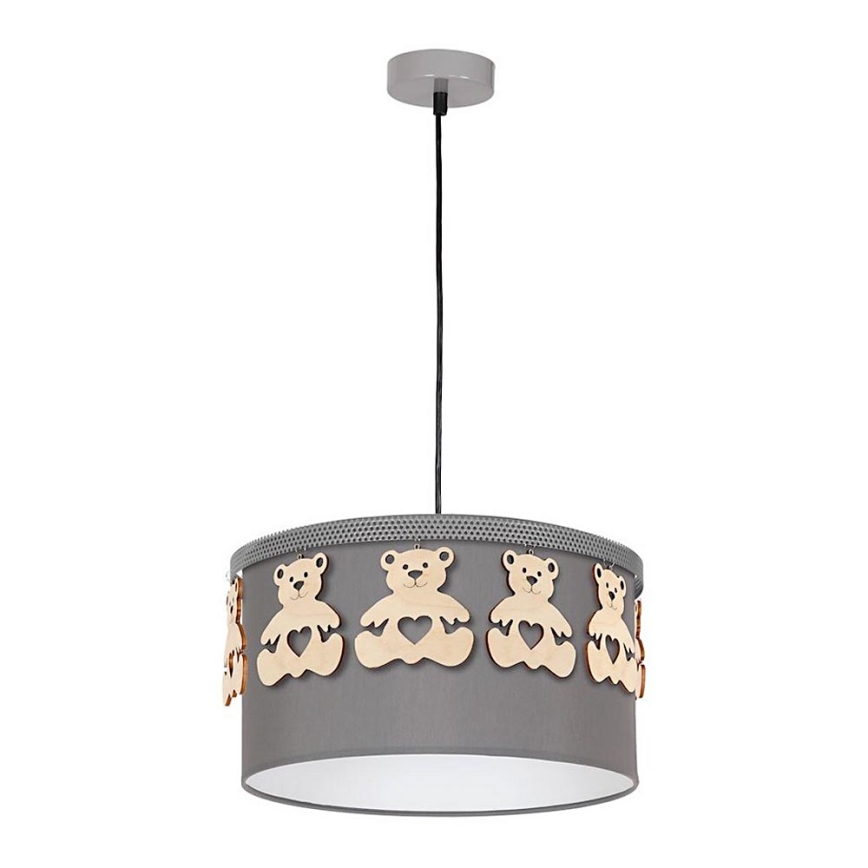 Lasten riipuskattokruunu narulla BEAR 1xE27/60W/230V