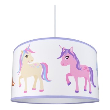 Lasten riipuskattokruunu narulla PONY/UNICORN  1xE27/60W/230V