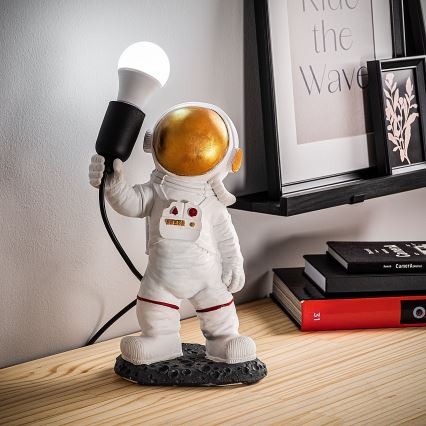 Lasten yöpöytälamppu ASTRONAUT 1xE27/40W/230V kupari/valkoinen