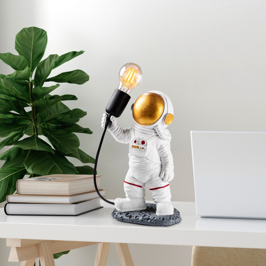 Lasten yöpöytälamppu ASTRONAUT 1xE27/40W/230V kupari/valkoinen