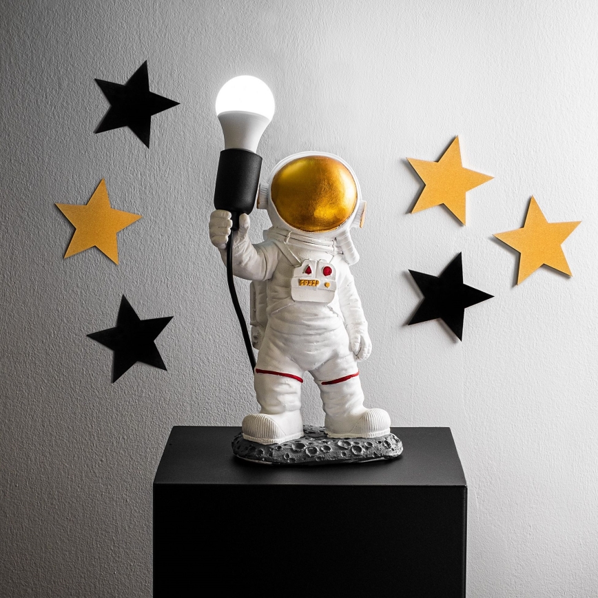 Lasten yöpöytälamppu ASTRONAUT 1xE27/40W/230V kupari/valkoinen