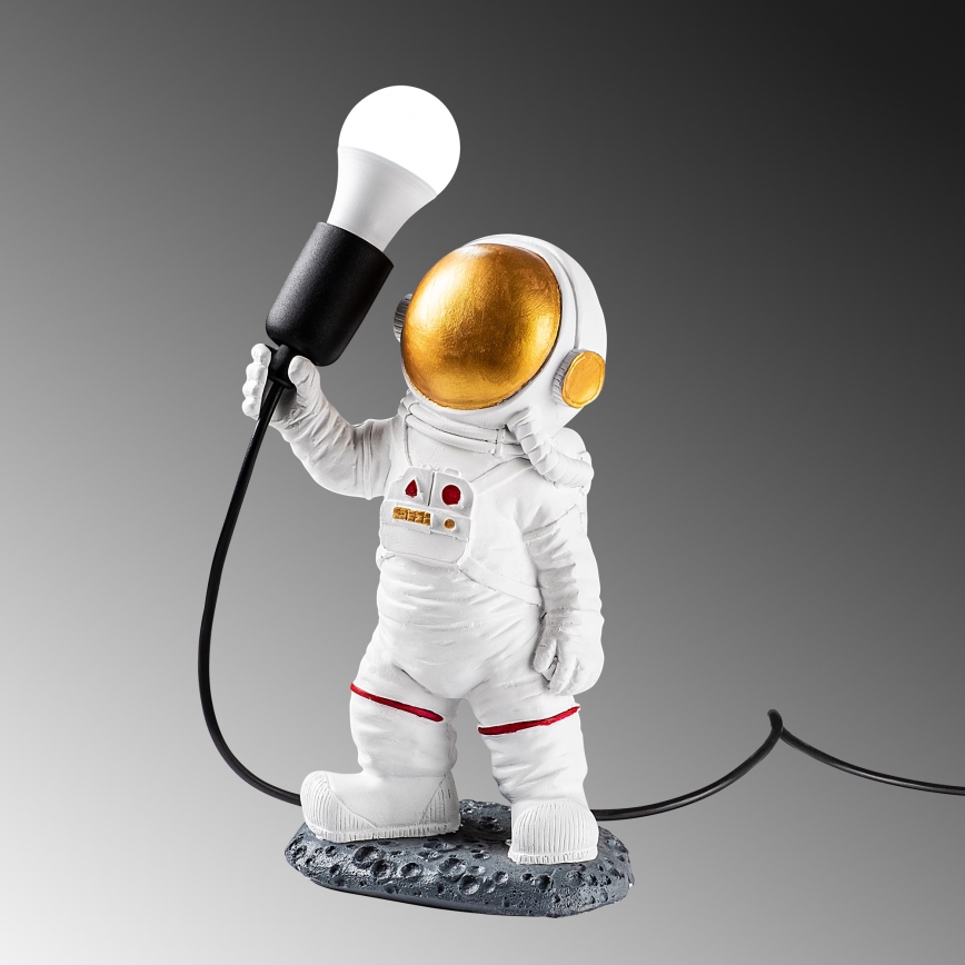 Lasten yöpöytälamppu ASTRONAUT 1xE27/40W/230V kupari/valkoinen
