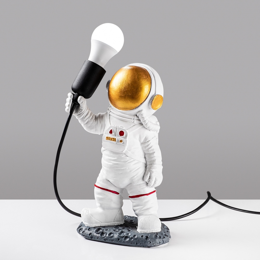 Lasten yöpöytälamppu ASTRONAUT 1xE27/40W/230V kupari/valkoinen
