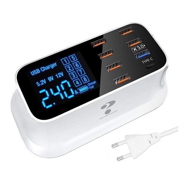 Latausasema 8xUSB 40W/230V