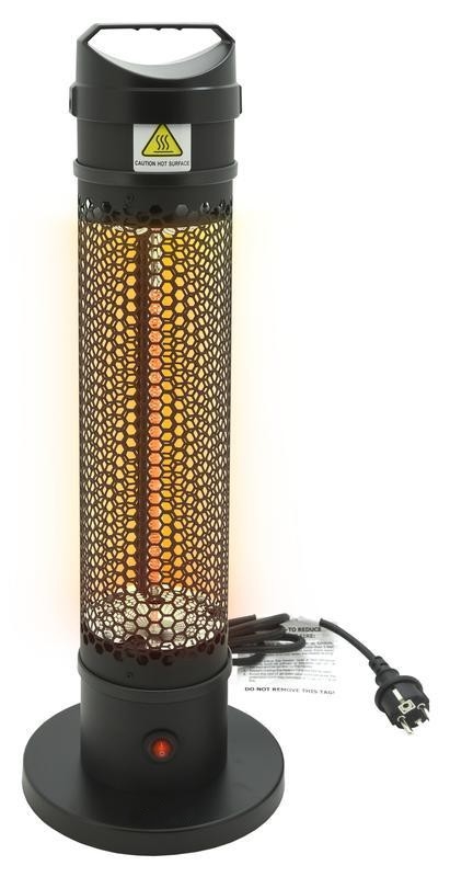 Lattia-infrapunalämmitin 1000W/230V IP44 musta