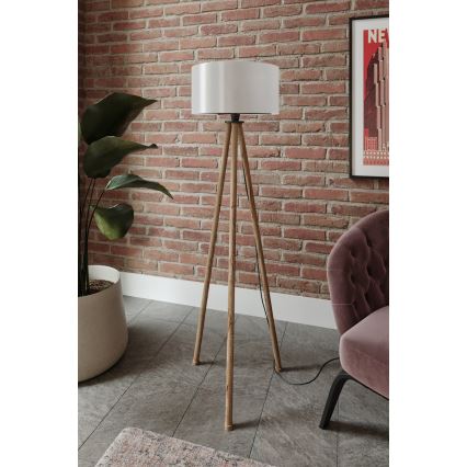 Lattialamppu 1xE27/40W/230V beige/valkoinen