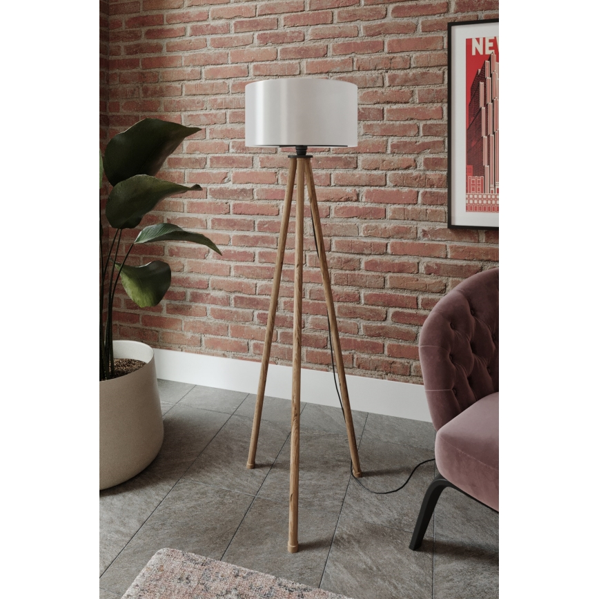 Lattialamppu 1xE27/40W/230V beige/valkoinen