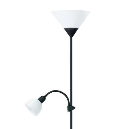 Lattialamppu 1xE27/60W/230V + 1xE14/25W
