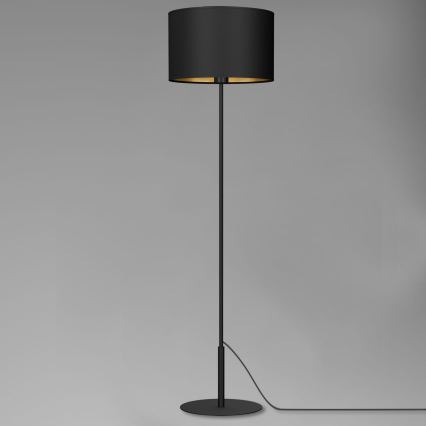 Lattialamppu ARDEN 1xE27/60W/230V musta/kultainen