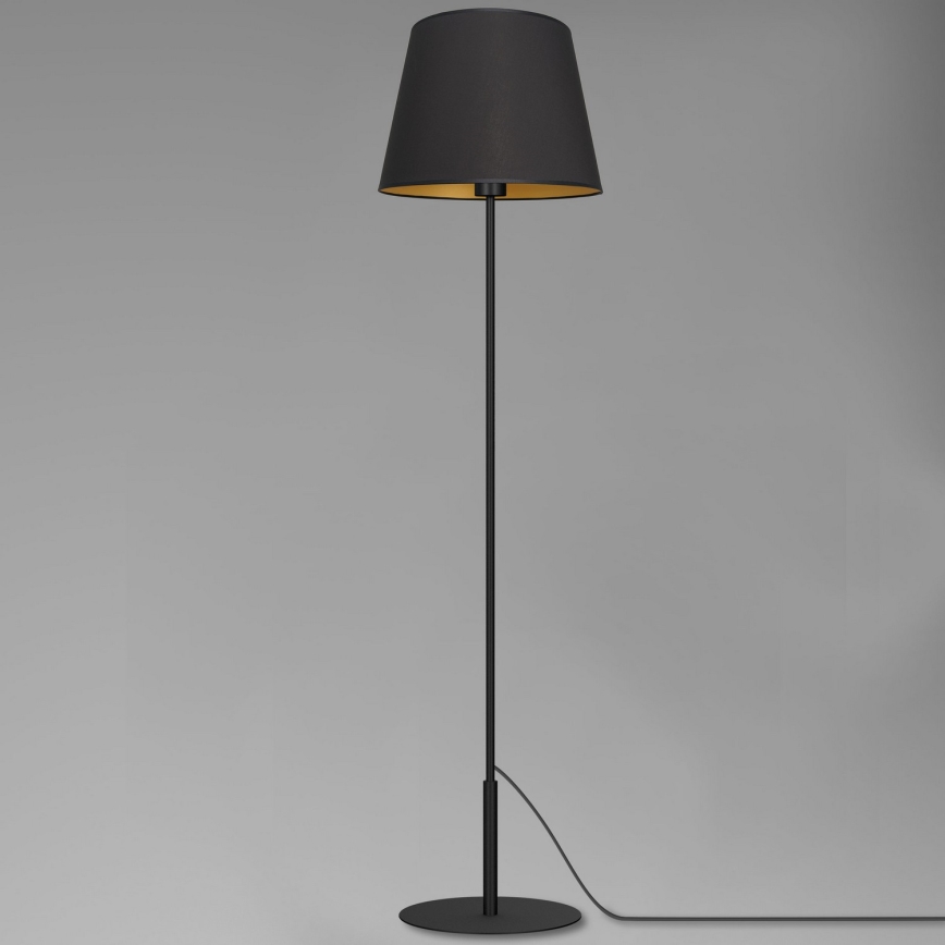 Lattialamppu ARDEN 1xE27/60W/230V musta/kultainen