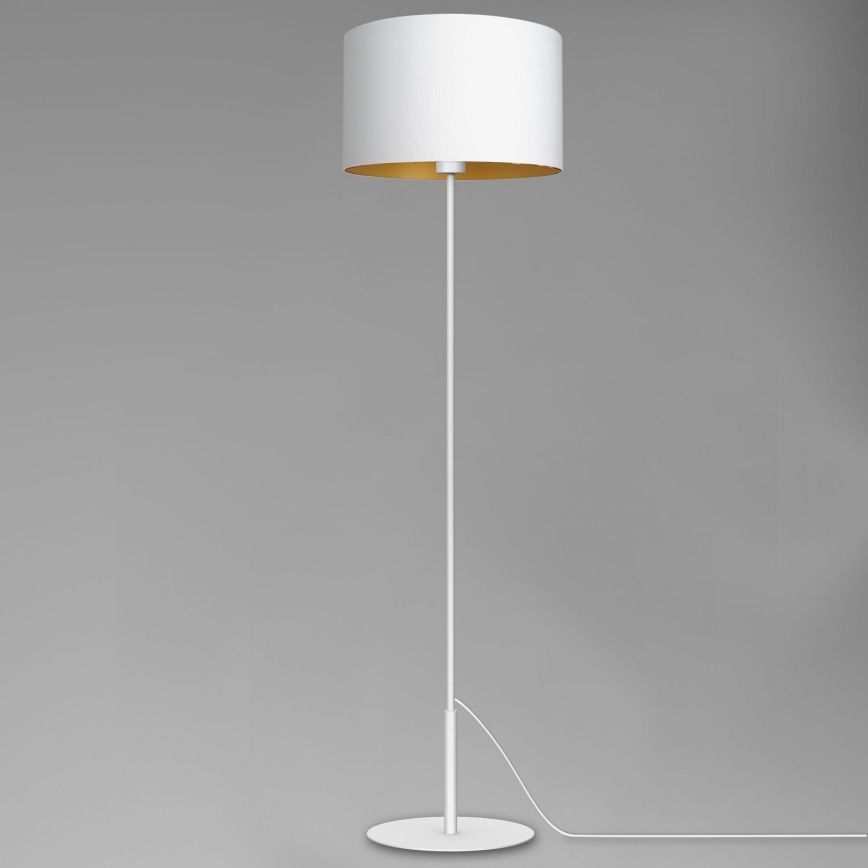 Lattialamppu ARDEN 1xE27/60W/230V valkoinen/kulta