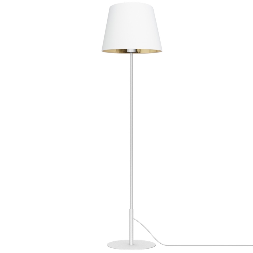 Lattialamppu ARDEN 1xE27/60W/230V valkoinen/kulta