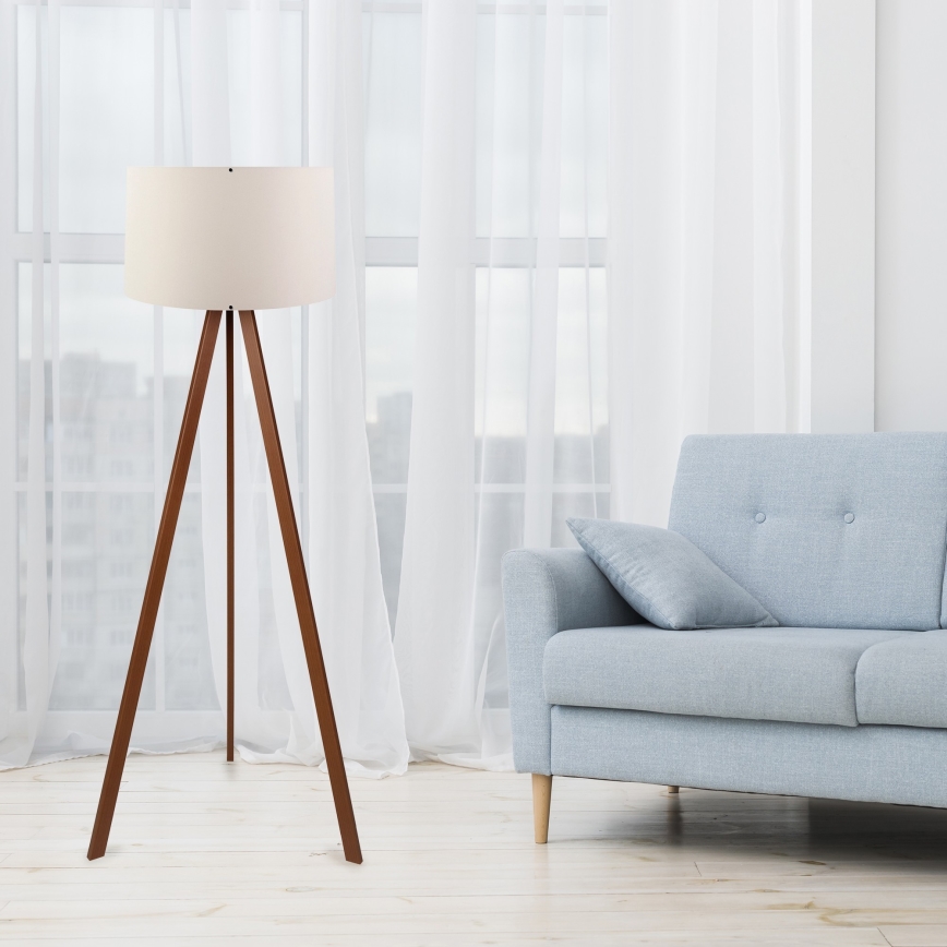Lattialamppu AYD 1xE27/60W/230V beige/ruskea