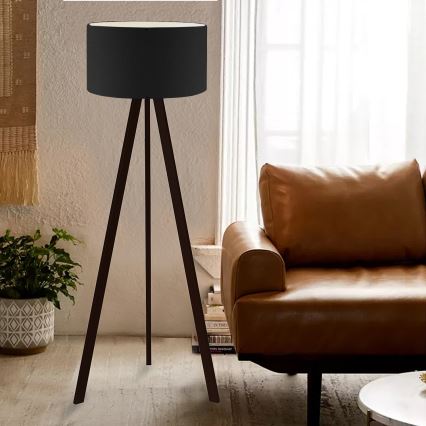 Lattialamppu AYD 1xE27/60W/230V musta