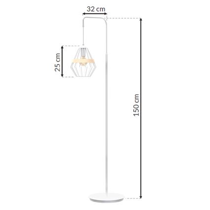 Lattialamppu CLIF 1xE27/60W/230V