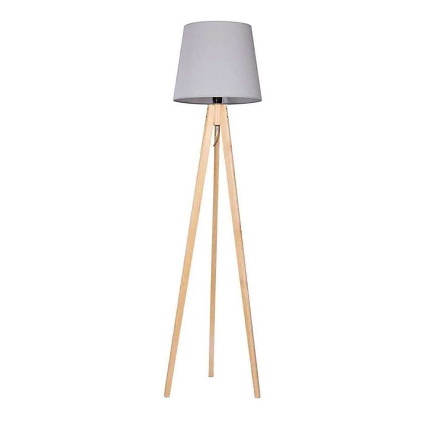 Lattialamppu CONE 1xE27/60W/230V mänty harmaa