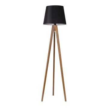 Lattialamppu CONE 1xE27/60W/230V tammi musta