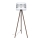 Lattialamppu CORAL 1xE27/60W/230V ruskea/valkoinen/mattakromi