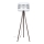 Lattialamppu CORAL 1xE27/60W/230V ruskea/valkoinen/mattakromi