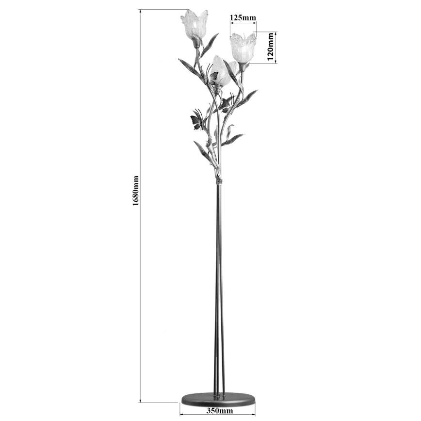 Lattialamppu EDEN 3xE14/40W/230V