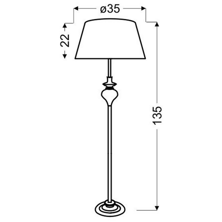 Lattialamppu GILLENIA 1xE27/60W/230V musta