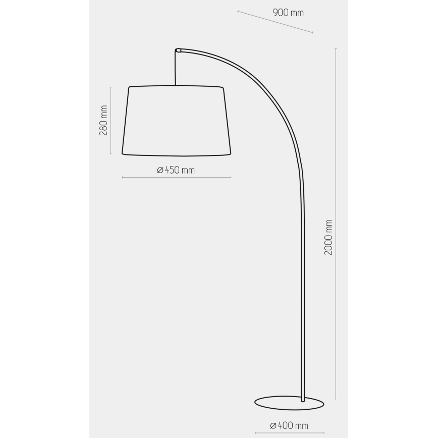 Lattialamppu HANG 1xE27/25W/230V musta