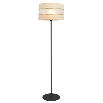 Lattialamppu HELEN 1xE27/15W/230V kerma/musta/kultainen