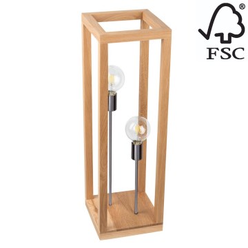 Lattialamppu KAGO 2xE27/60W/230V matta tammi - FSC-sertifioitu