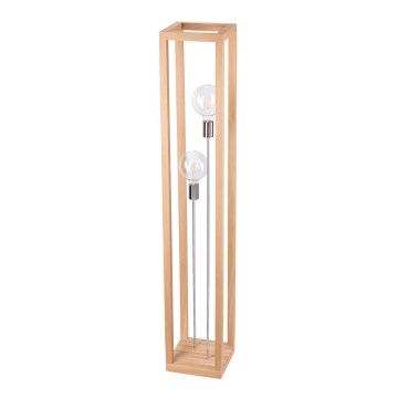 Lattialamppu KAGO 2xE27/60W/230V matta tammi - FSC-sertifioitu