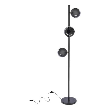 Lattialamppu KAMA 3xG9/28W/230V musta/savuinen musta