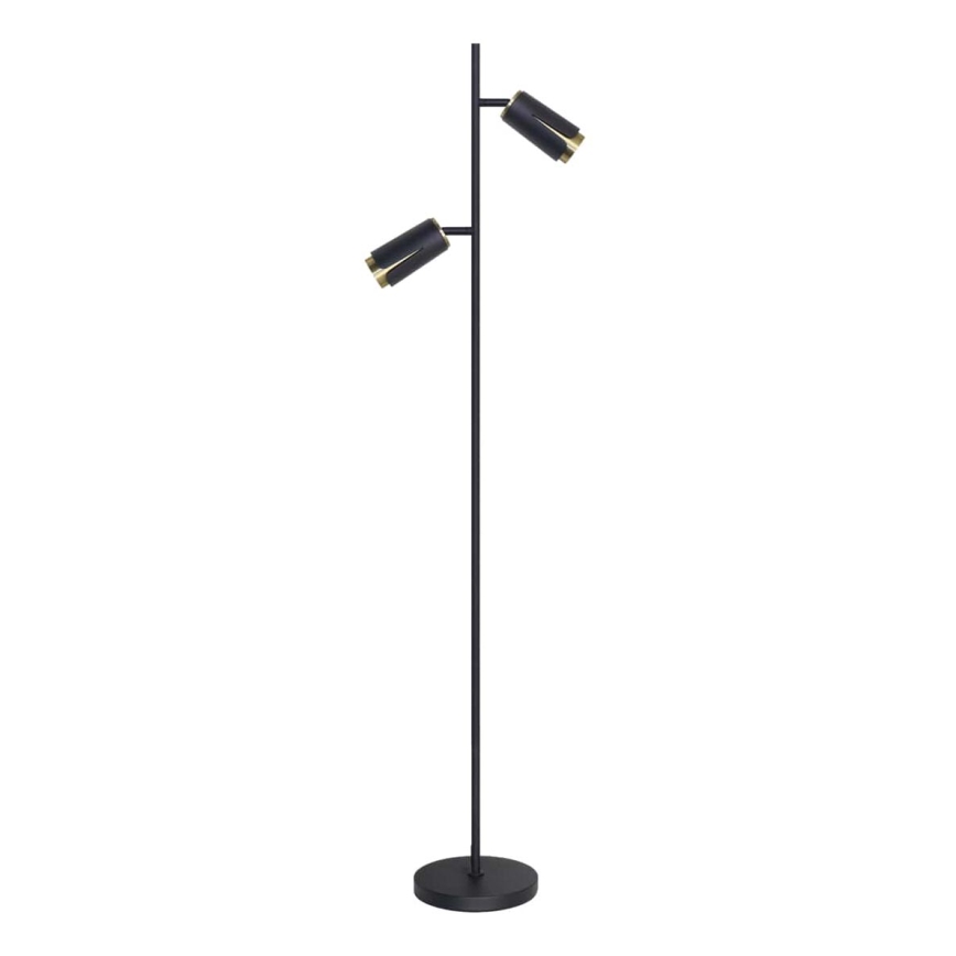 Lattialamppu KUKKA 2xGU10/8W/230V musta