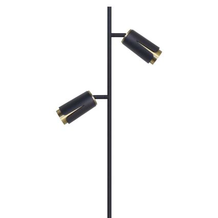 Lattialamppu KUKKA 2xGU10/8W/230V musta