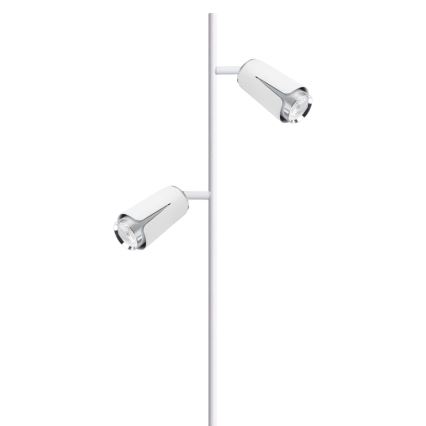 Lattialamppu KUKKA 2xGU10/8W/230V valkoinen