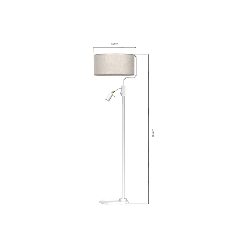 Lattialamppu LINO 1xE27/40W/230V + 1xGU10-MR11/7W
