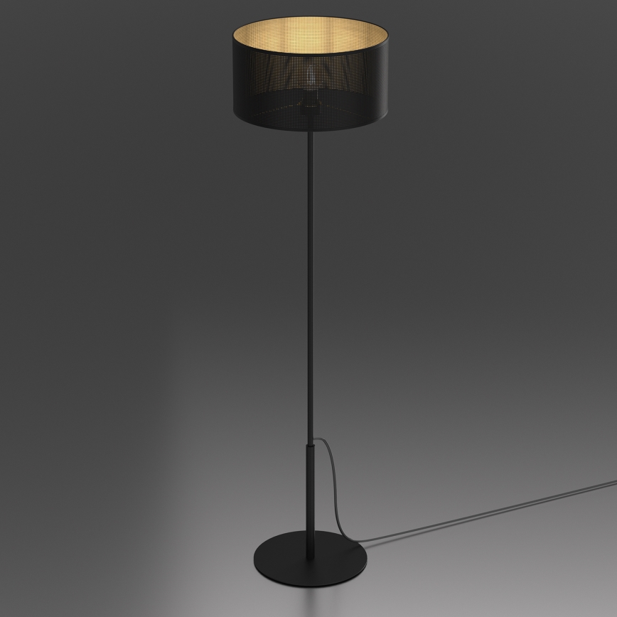 Lattialamppu LOFT SHADE 1xE27/60W/230V musta/kulta